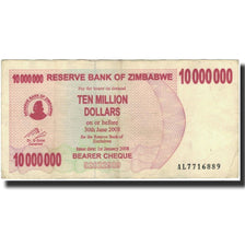 Biljet, Zimbabwe, 10 Million Dollars, 2008, KM:55a, TB+