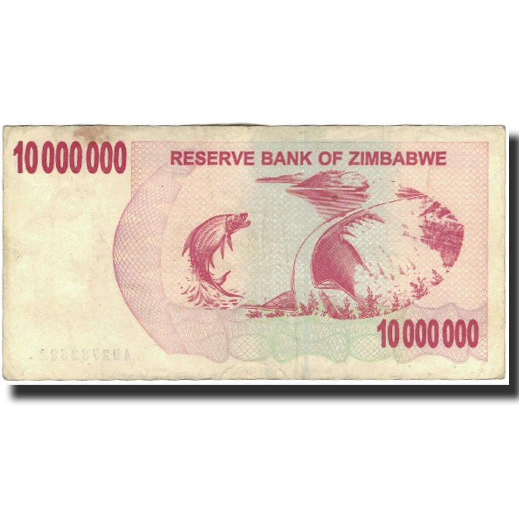 Banknote, Zimbabwe, 10 Million Dollars, 2008, KM:55a, VF(30-35)