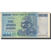Billete, 1 Million Dollars, 2008, Zimbabue, KM:77, MBC