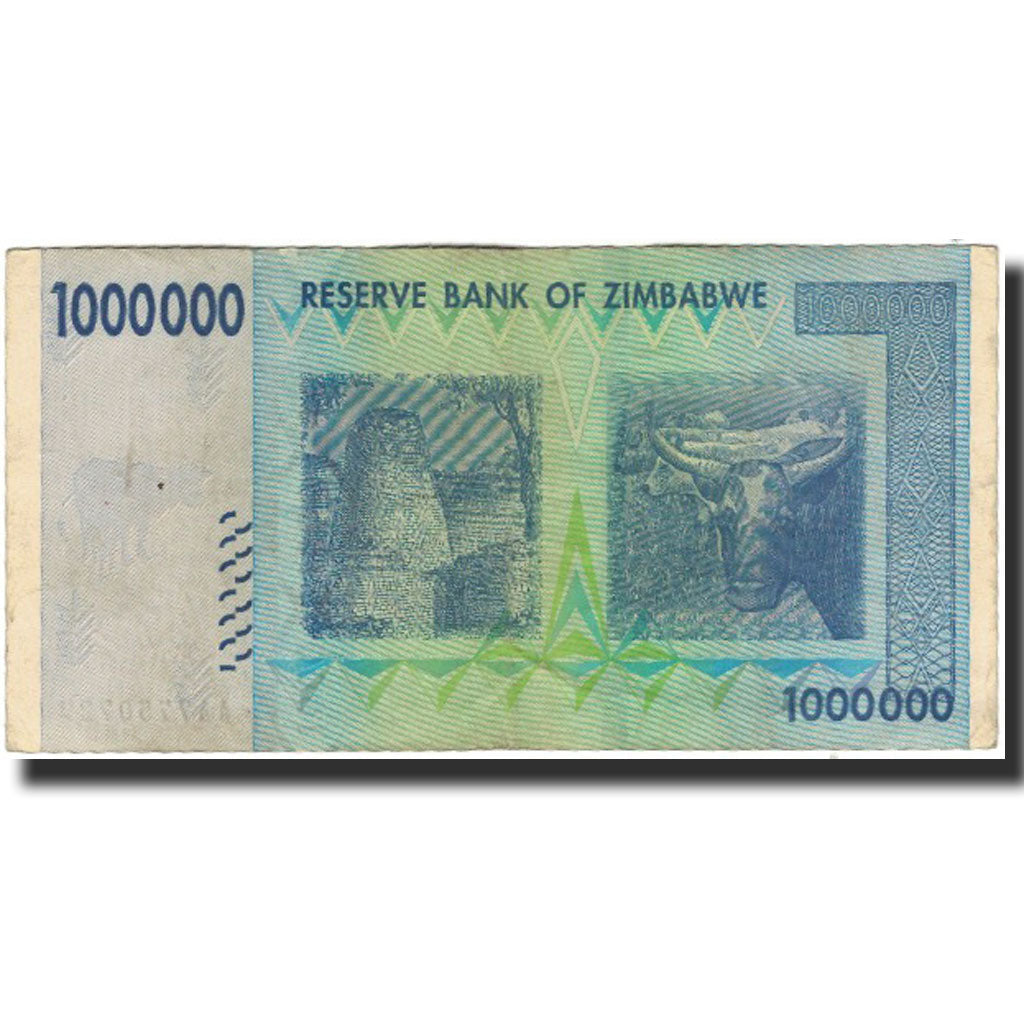 Billete, 1 Million Dollars, 2008, Zimbabue, KM:77, MBC