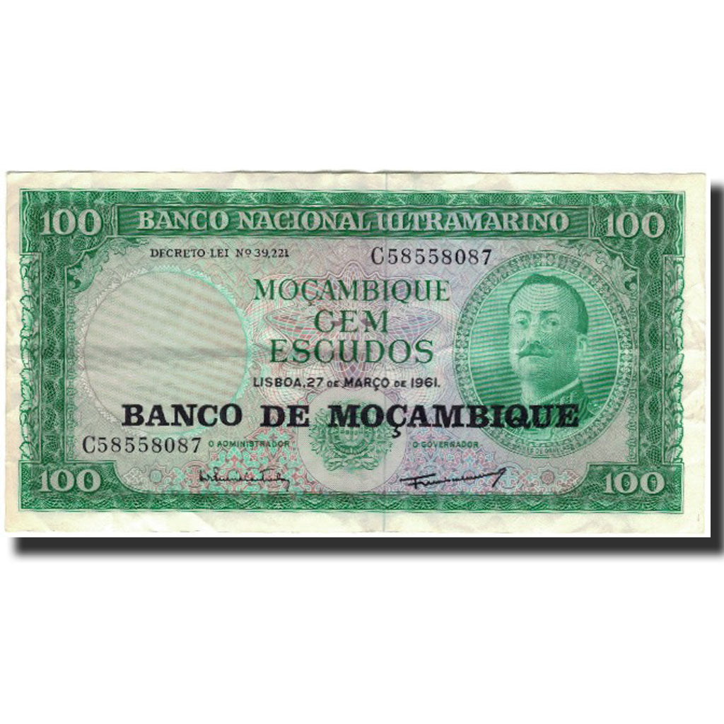 Geldschein, Mosambik, 100 Escudos, 1961-03-27, KM:117a, SS