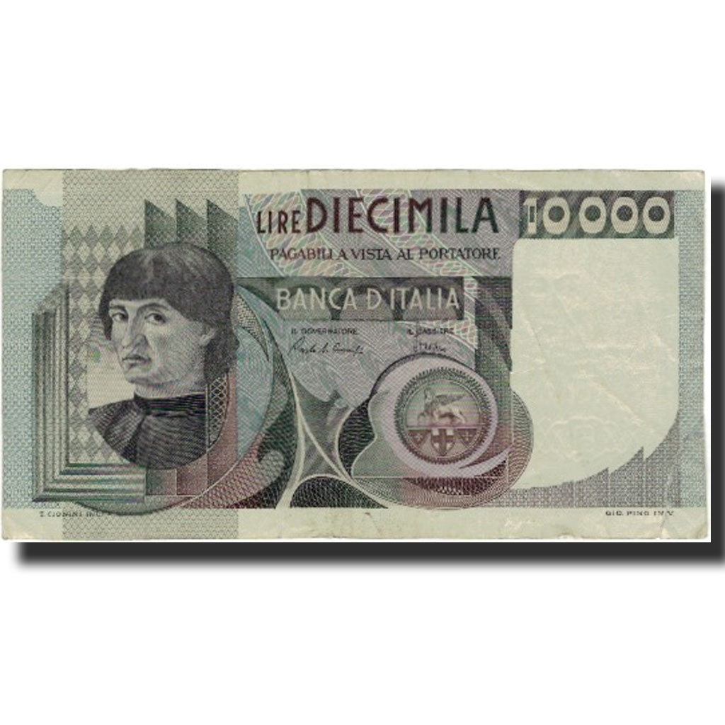 Banknote, Italy, 10,000 Lire, KM:106b, VF(20-25)