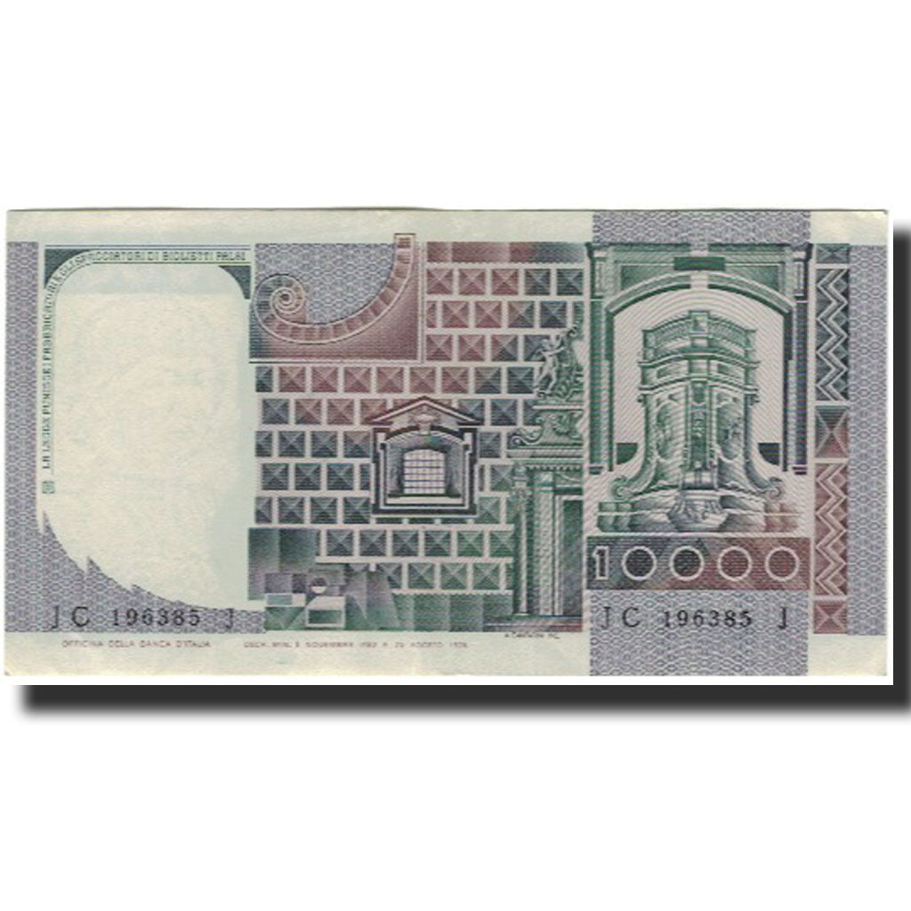 Banknote, Italy, 10,000 Lire, KM:106b, EF(40-45)