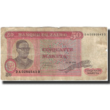 Banknote, Zaire, 50 Makuta, 1980-10-14, KM:17b, VG(8-10)