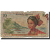 French Antilles, 10 Francs, G(4-6), KM:8b