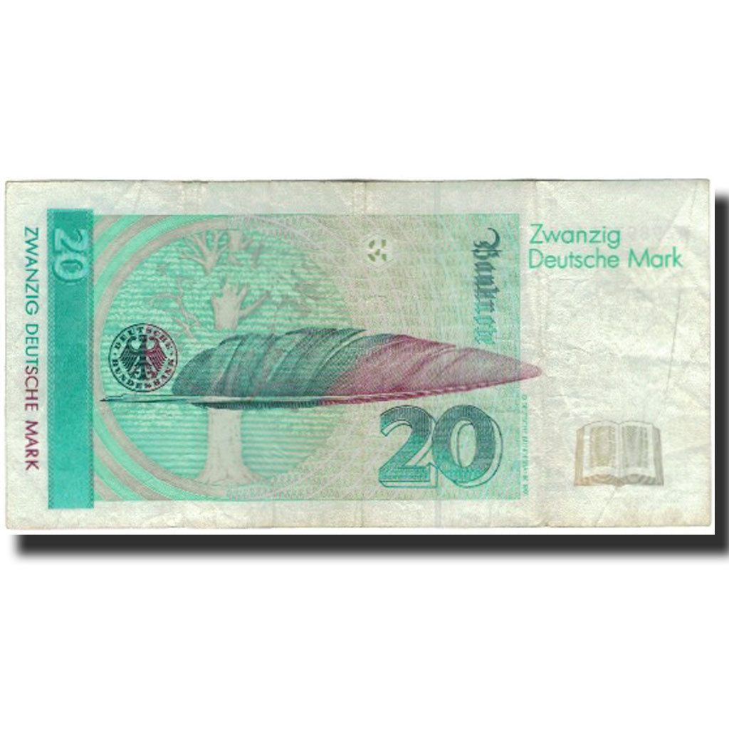 Banknote, GERMANY - FEDERAL REPUBLIC, 20 Deutsche Mark, 1993-10-01, KM:39b
