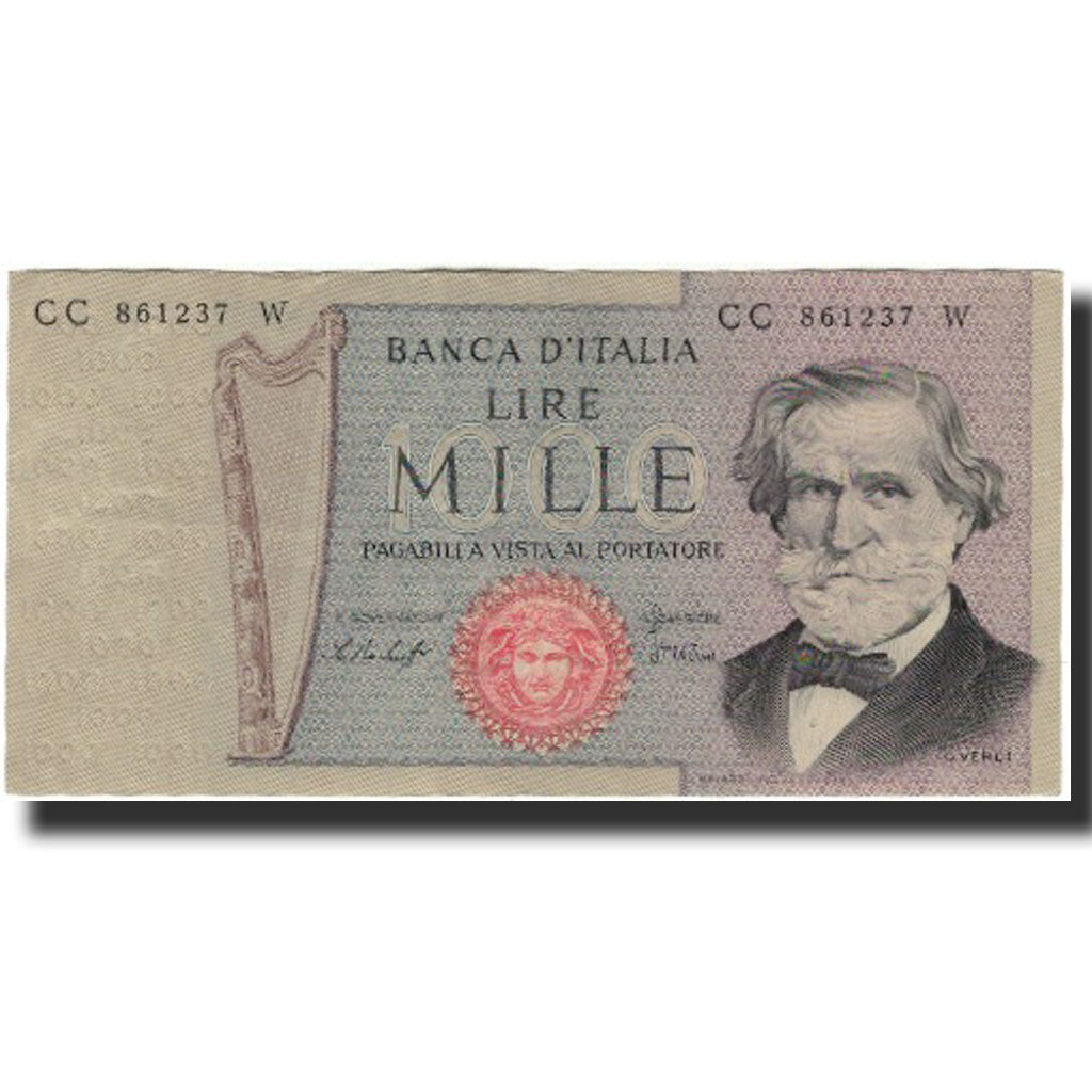 Biljet, Italië, 1000 Lire, KM:101e, TTB