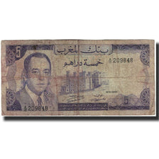 Banknote, Morocco, 5 Dirhams, KM:56a, VG(8-10)