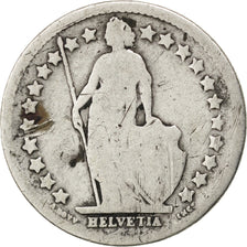 SWITZERLAND, 1/2 Franc, 1882, Bern, KM #23, F(12-15), Silver, 18.2, 2.28