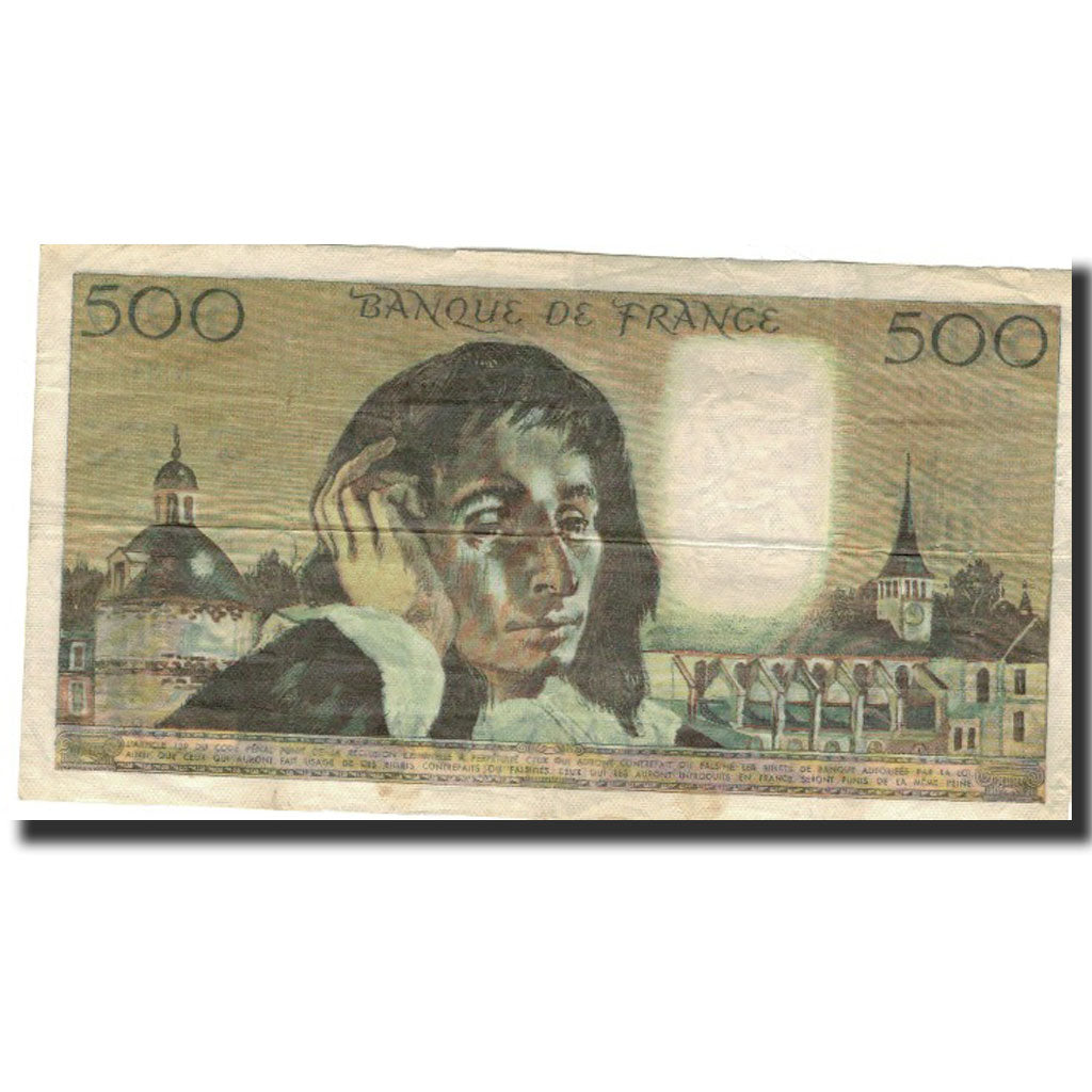 Frankreich, 500 Francs, Pascal, 1973-12-06, SGE+, Fayette:71.10, KM:156b