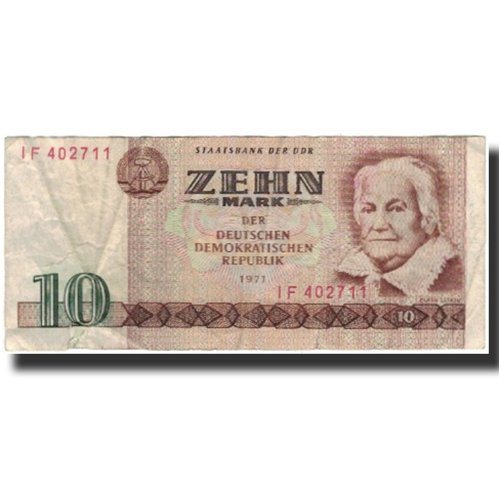 Banknote, Germany - Democratic Republic, 10 Mark, 1971, KM:28a, VF(20-25)
