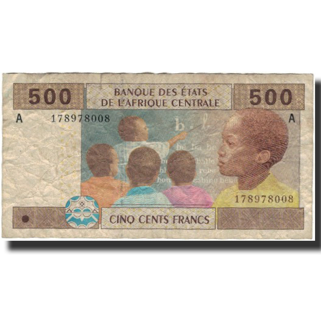 Banknote, Central African States, 500 Francs, 2002, KM:406a, F(12-15)