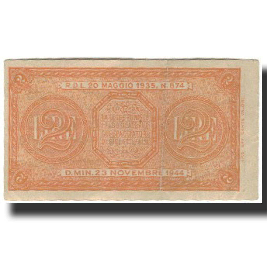 Billete, 2 Lire, Italia, KM:30b, MBC+