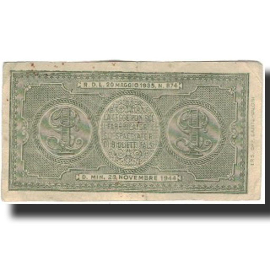 Banknote, Italy, 1 Lira, KM:29b, AU(50-53)