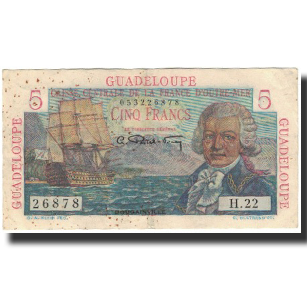 Guadalupe, 5 Francs, BC+, KM:31