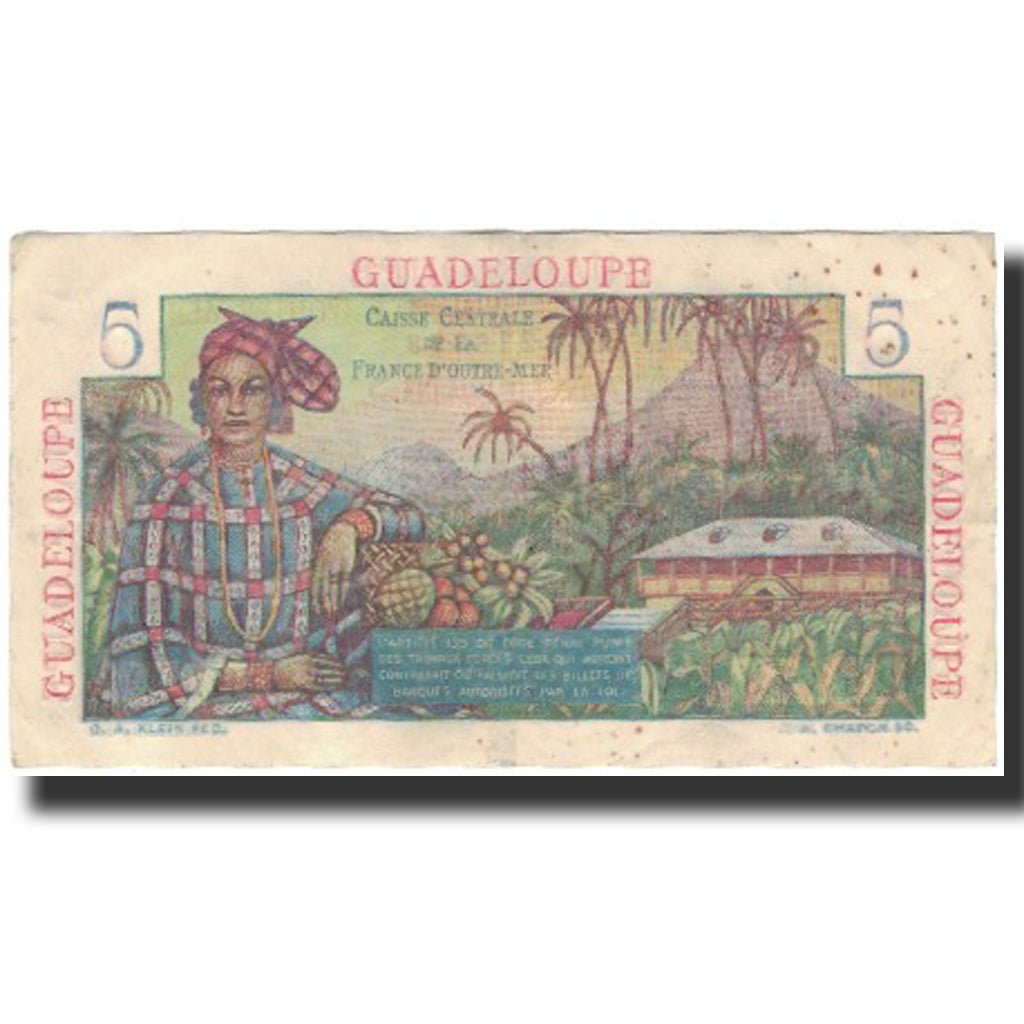 Guadalupe, 5 Francs, BC+, KM:31