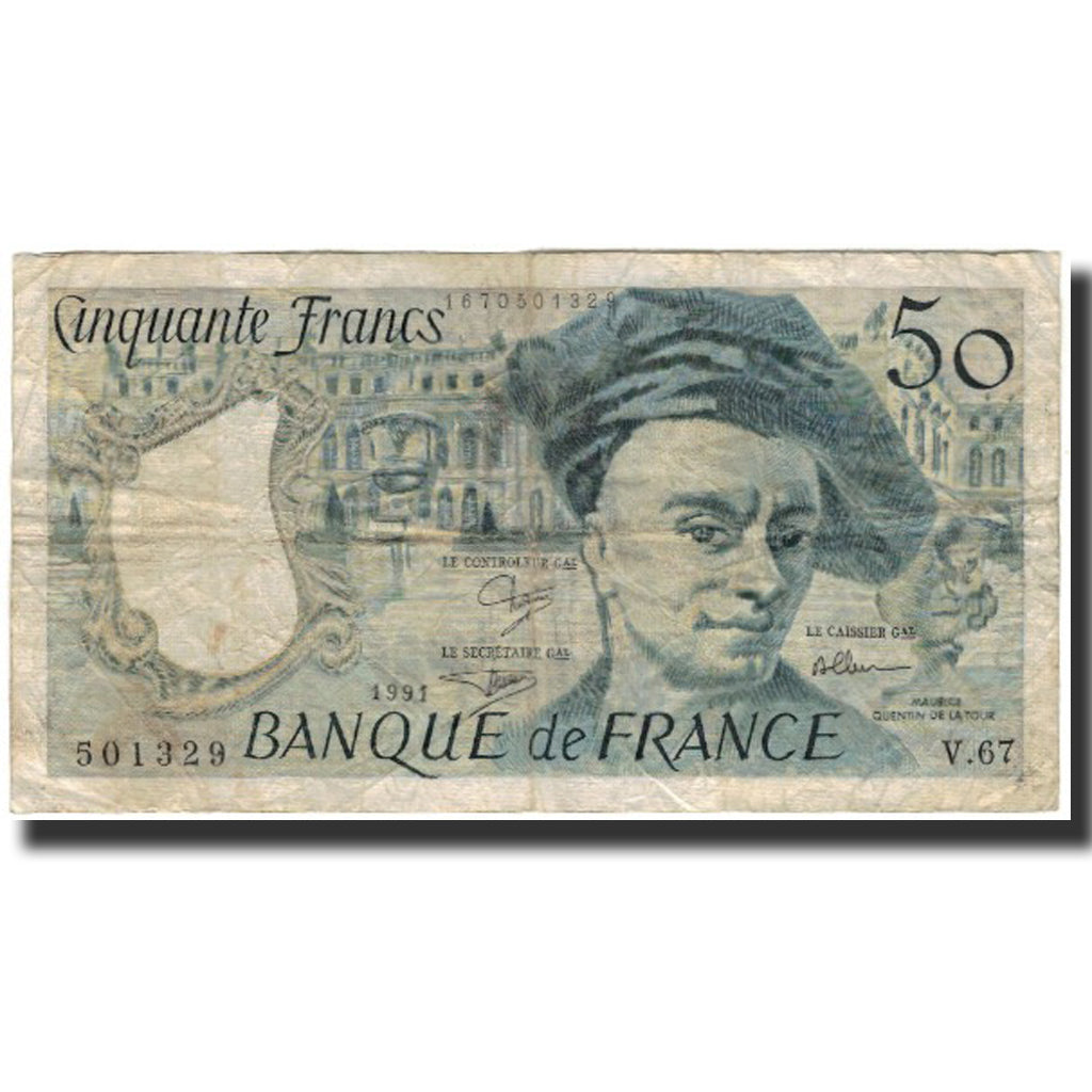 Francia, 50 Francs, Quentin de La Tour, 1991, RC, Fayette:67.17, KM:152e