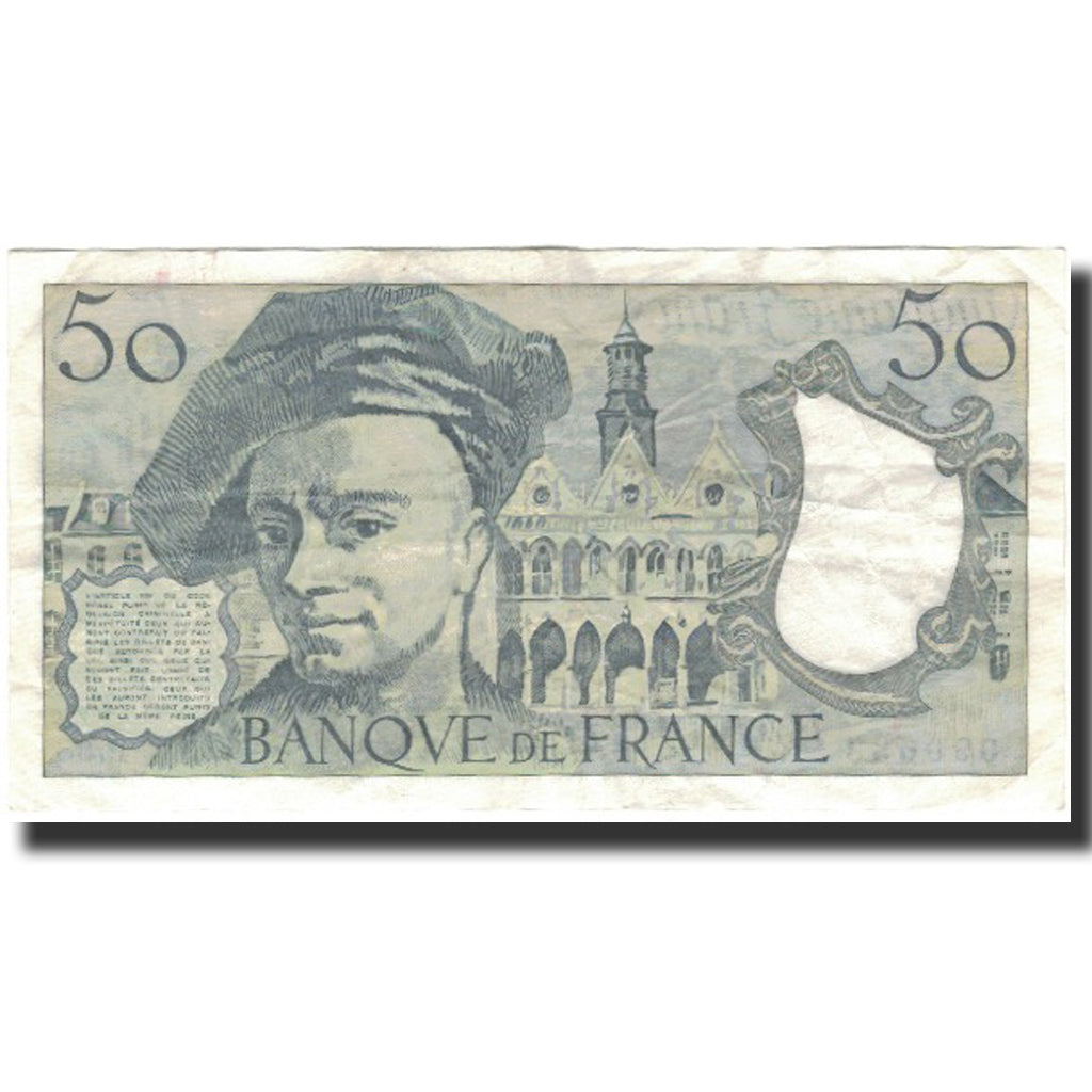 Francia, 50 Francs, Quentin de La Tour, 1991, BC+, Fayette:67.17, KM:152e