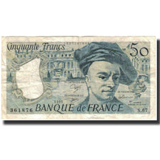 Francia, 50 Francs, Quentin de La Tour, 1991, BC+, Fayette:67.17, KM:152e