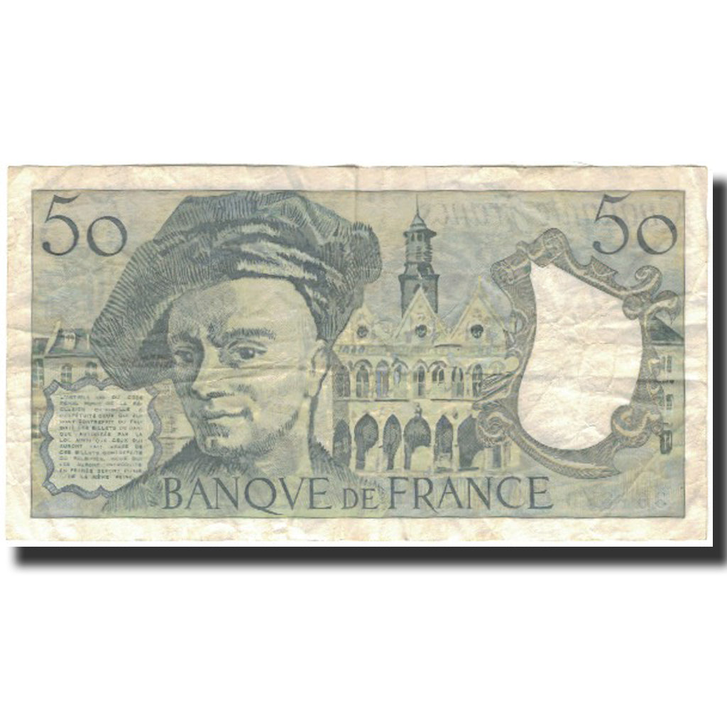 Francia, 50 Francs, Quentin de La Tour, 1991, BC+, Fayette:67.17, KM:152e