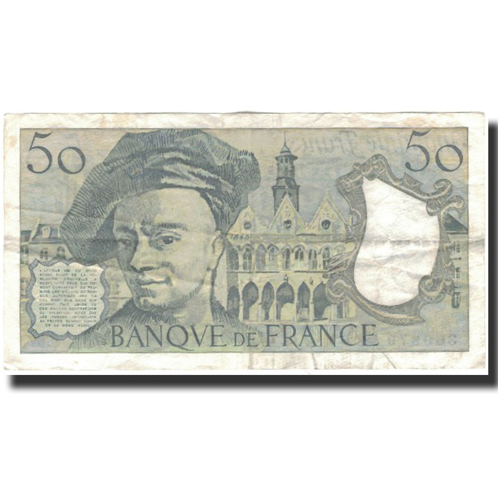 Francia, 50 Francs, Quentin de La Tour, 1991, BC+, Fayette:67.17, KM:152e