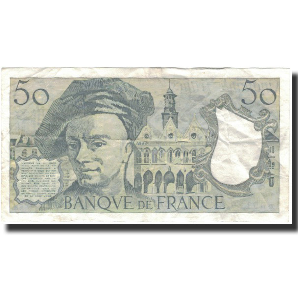 Francja, 50 Francs, Quentin de La Tour, 1989, VF(30-35), Fayette:67.15, KM:152d
