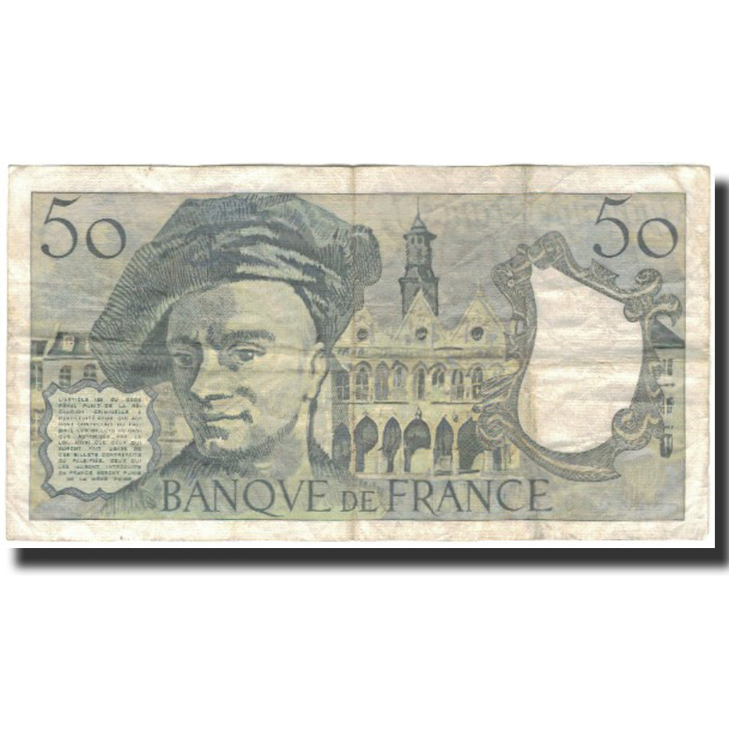 Frankrijk, 50 Francs, Quentin de La Tour, 1988, TB, Fayette:67.14, KM:152d