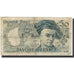 França, 50 Francs, Quentin de La Tour, 1986, VG(8-10), Fayette:67.12, KM:152b