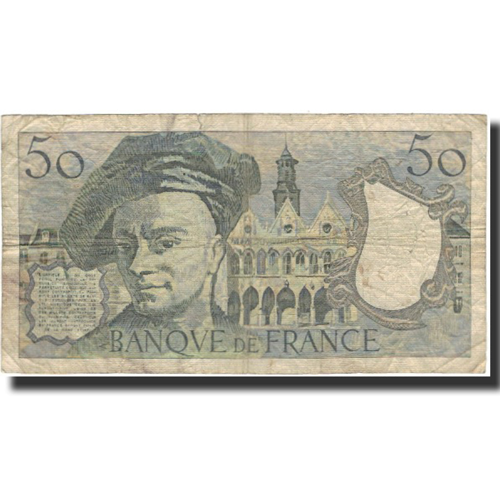 Francja, 50 Francs, Quentin de La Tour, 1982, VG(8-10), Fayette:67.8, KM:152b
