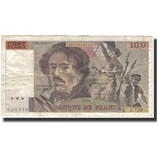 Frankreich, 100 Francs, Delacroix, 1990, S, Fayette:69bis1a, KM:154e