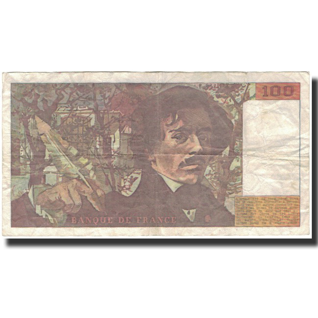 Frankreich, 100 Francs, Delacroix, 1990, S, Fayette:69bis1a, KM:154e
