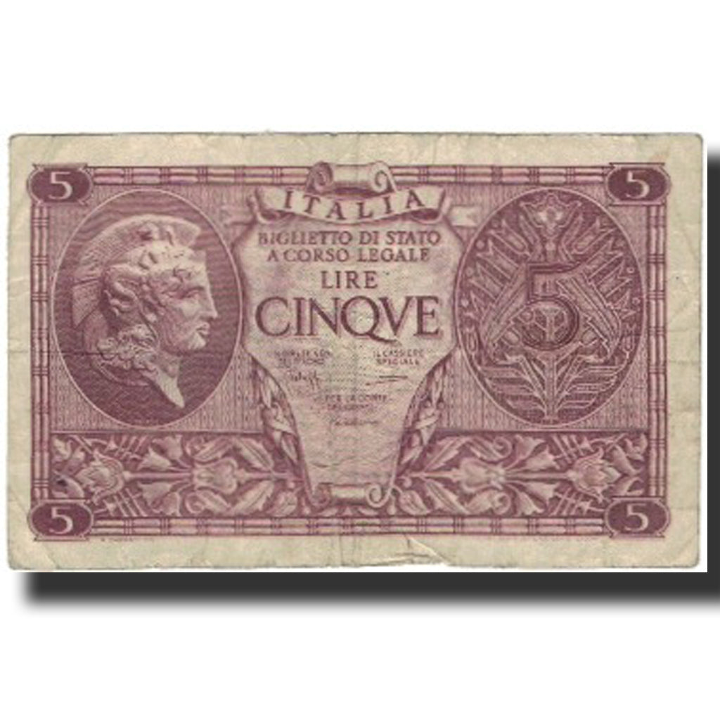 Billete, 5 Lire, Italia, KM:31c, BC