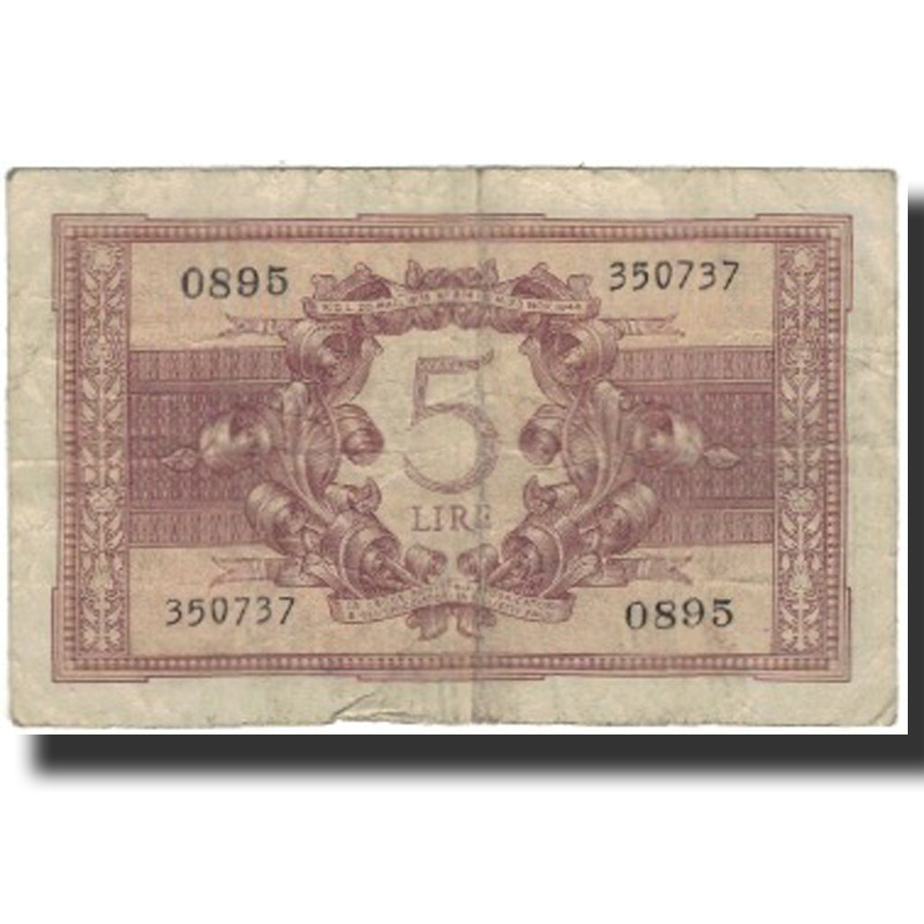 Billete, 5 Lire, Italia, KM:31c, BC