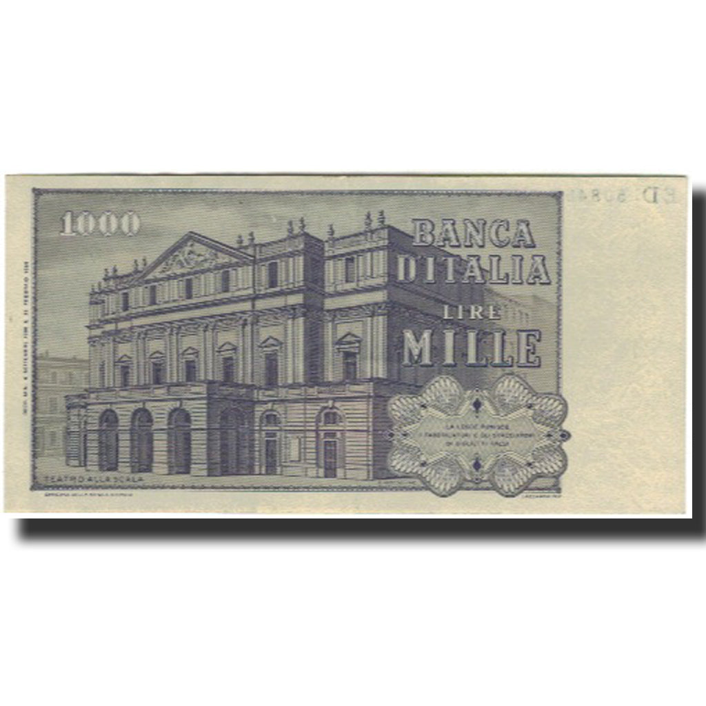 Biljet, Italië, 1000 Lire, KM:101g, TTB