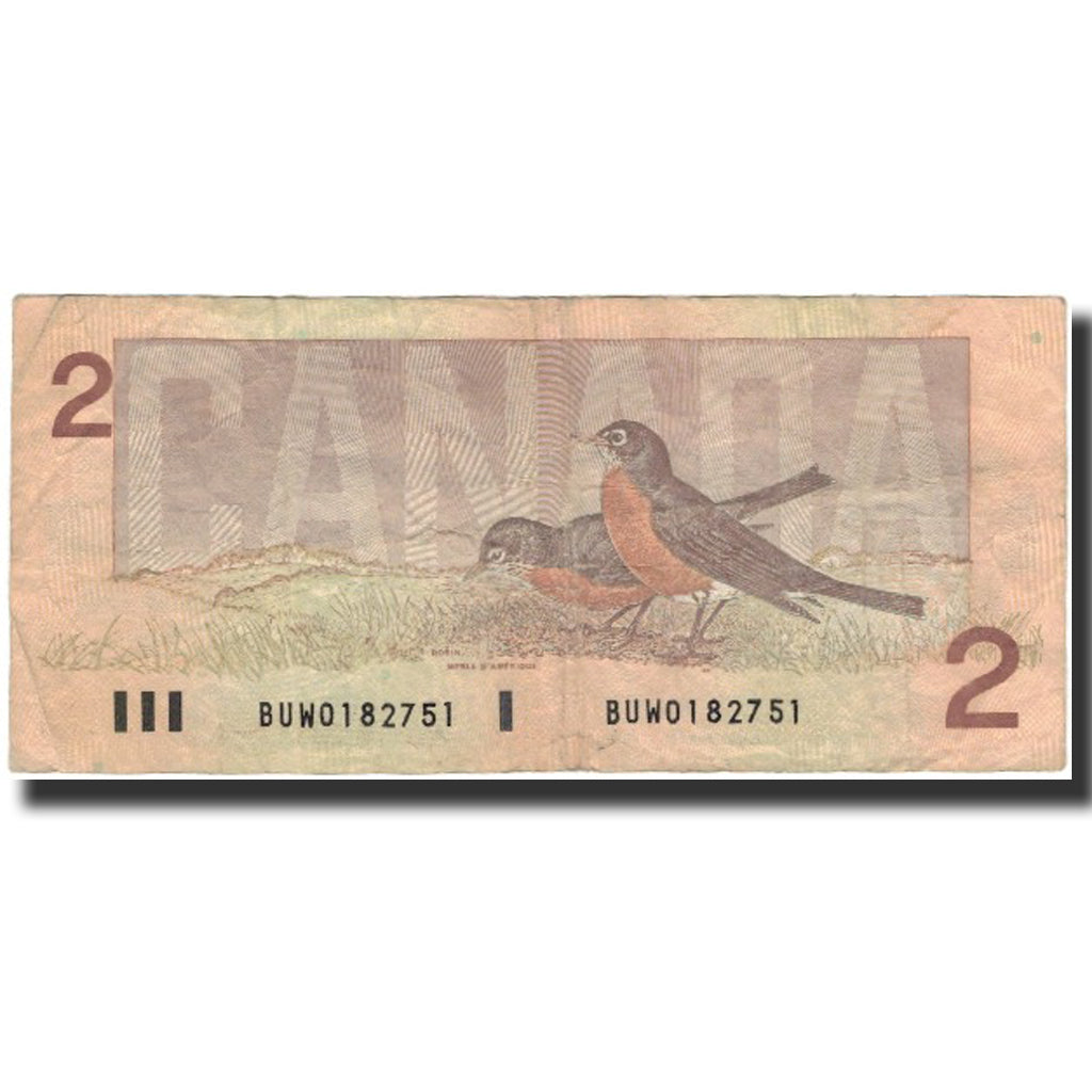 Geldschein, Kanada, 2 Dollars, 1986, KM:94b, S+