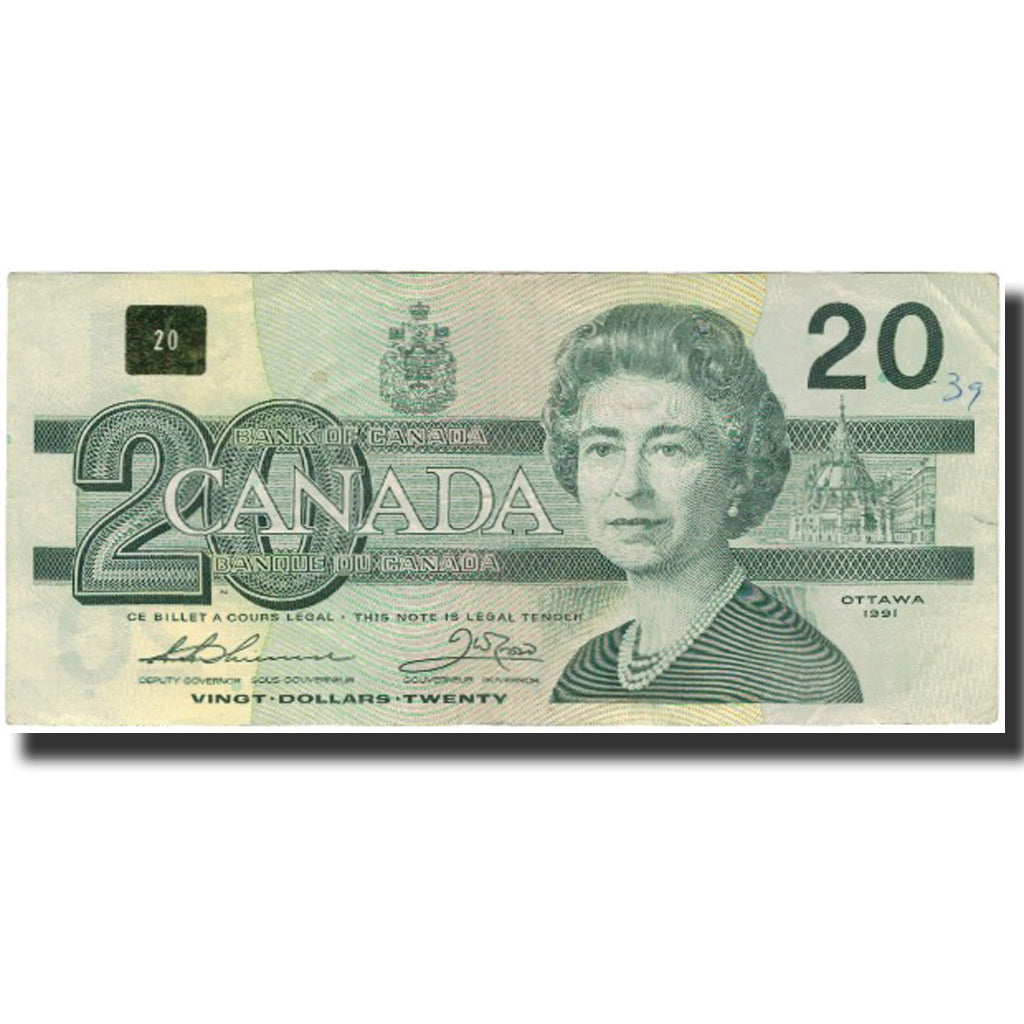 Biljet, Canada, 20 Dollars, 1991, KM:97a, TB+