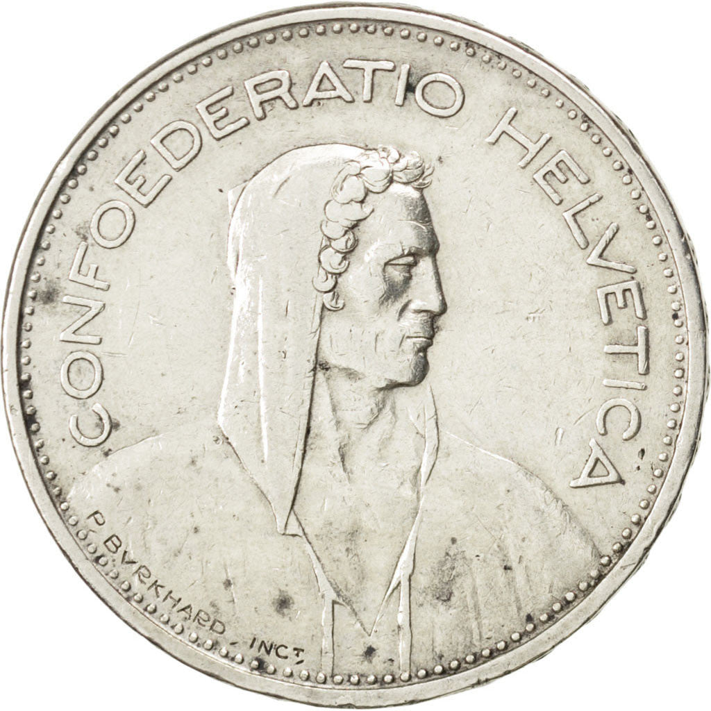 SWITZERLAND, 5 Francs, 1935, Bern, KM #40, EF(40-45), Silver, 31.45, 14.96