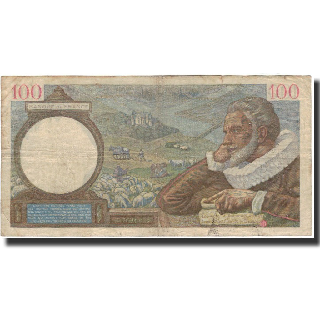 Frankrijk, 100 Francs, Sully, 1940-08-16, TB, Fayette:26.36, KM:94