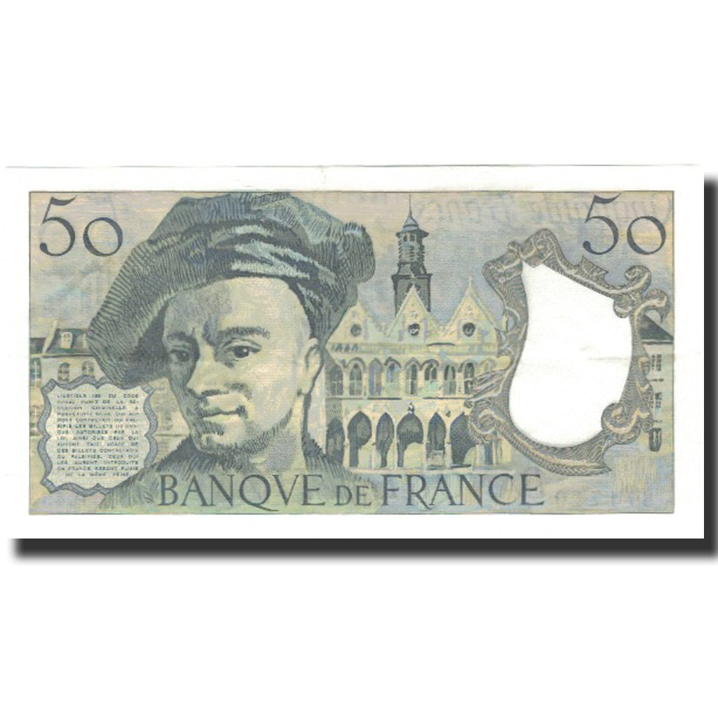France, 50 Francs, Quentin de La Tour, 1986, TTB+, Fayette:67.12, KM:152b