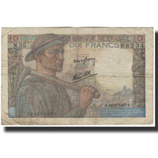France, 10 Francs, Mineur, 1943-01-14, B, Fayette:8.7, KM:99b