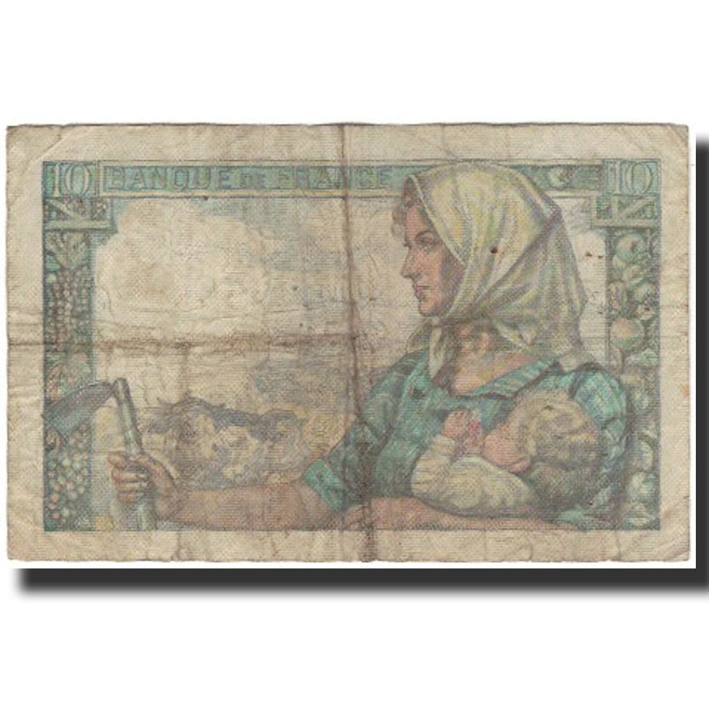 France, 10 Francs, Mineur, 1943-01-14, B, Fayette:8.7, KM:99b