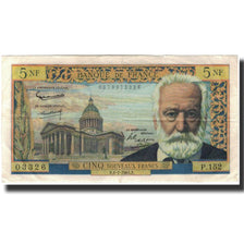 França, 5 Nouveaux Francs, Victor Hugo, 1965-07-01, VF(30-35), Fayette:56.19
