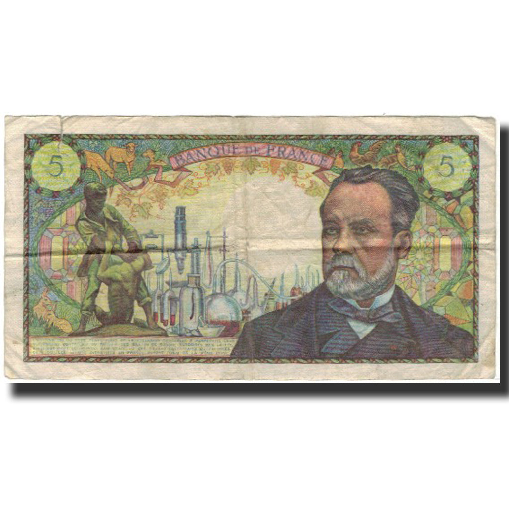 Francia, 5 Francs, Pasteur, 1969-06-05, B+, Fayette:61.10, KM:146b