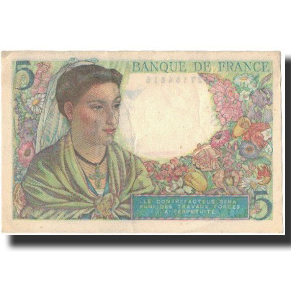 Francia, 5 Francs, Berger, 1945-04-05, MBC+, Fayette:5.6, KM:98a