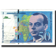 França, 50 Francs, St Exupéry, 1997, EF(40-45), Fayette:73.4, KM:157Ad