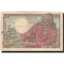 França, 20 Francs, Pêcheur, 1949-03-10, VF(30-35), Fayette:13.14, KM:100c