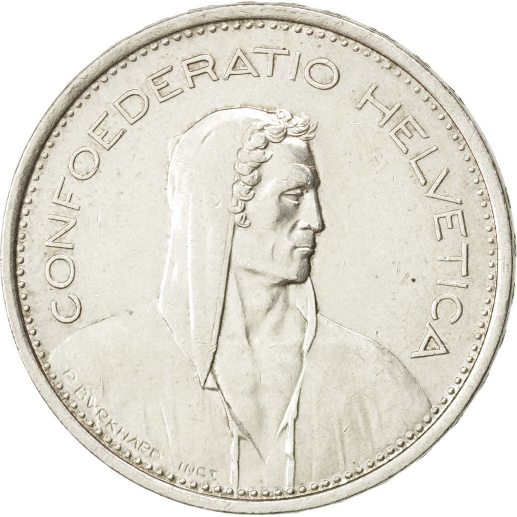 SWITZERLAND, 5 Francs, 1969, Bern, KM #40, AU(50-53), Silver, 31.45, 15.07