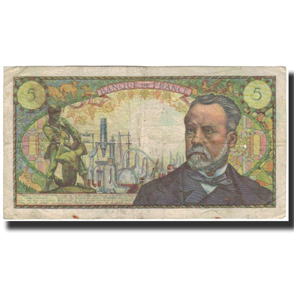 Francia, 5 Francs, Pasteur, 1967-12-07, RC+, Fayette:61.6, KM:146b