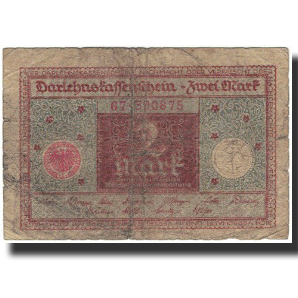 Biljet, Duitsland, 2 Mark, 1920, KM:59, B