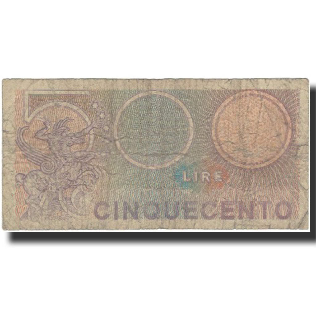 Geldschein, Italien, 500 Lire, KM:95, GE+